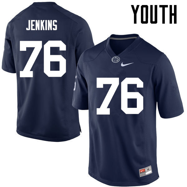 NCAA Nike Youth Penn State Nittany Lions Sterling Jenkins #76 College Football Authentic Navy Stitched Jersey ZVE5398UY